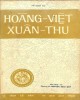 Ebook Tài liệu lịch sử - Hoàng Việt xuân thu: Phần 1