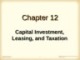 Lecture Managerial Accounting for the hospitality industry: Chapter 12 - Dopson, Hayes